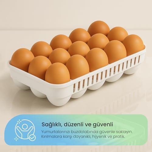 Life 15'li Yumurta Saklama Kabı - Sızdırmaz Kilitli Kapak, Yıkanabilir, Buzdolabı ve Taşıma İçin Pratik