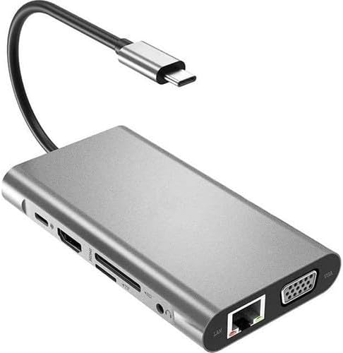 Alternative view of FC31 Uyumlu Type-C™ USB-C to 4* USB 3.0 4K 1080p HD HDMI VGA Pd Aux Ses Sd Tf Kart 11IN1 Çevirici Hub Adaptör