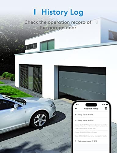 Akıllı garaj kapısı açacağı HomeKit ile çalışır, harici anten ve 3 tek kapıya kadar, uygulama kontrolü, Siri ve Alexa ile uyumlu, Assistant 2,4 GHz