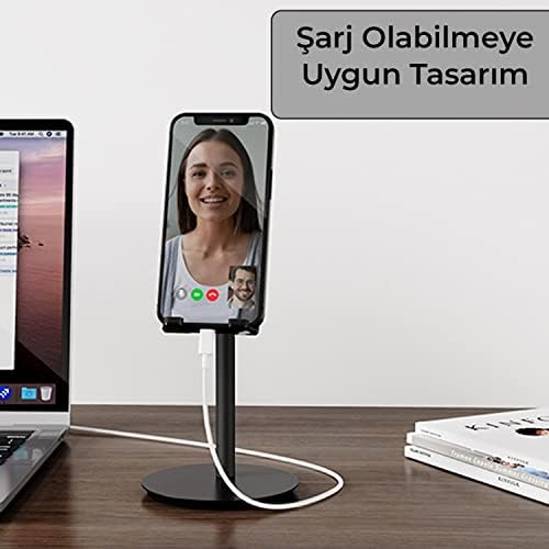 Alternative view of Bix Saiji S1-II Masa için Cep Telefonu & Tablet Standı, Ayarlanabilir Yükseklik Açısı,, iPad, vb. Tüm 4''-11''Ekranlar için Uyumludur. Siyah