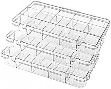 15 Bölmeli Ayarlanabilir Organizer Plastik Kutu 3 lü Set