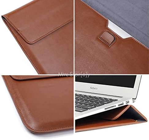 Alternative view of MacBook Pro 15 inç & 16,2 inç (M1 M2 M3 M4) Uyumlu Standlı Laptop Kılıfı – Manyetik Deri Zarf Çanta | Katlanabilir Yükseltici