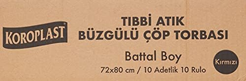 Alternative view of Büzgülü Tıbbi Atık Poşeti Battal Boy 72x80 cm, 10x10'lu Sızdırmaz Yırtılmaz Profesyonel Çöp Poşeti, Geri Dönüştürülebilir Kolay Bağlanır Tıbbi Atık Torbası, Hastane Klinik Büzgülü Çöp Poşeti