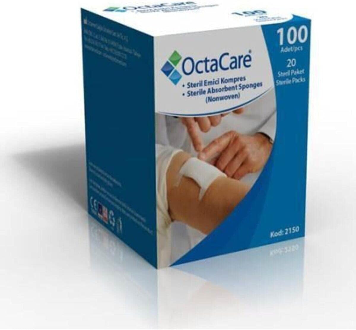 Alternative view of Octacare Steril Emici Kompres - Gazlı Bez 7,5x7,5cm (100)