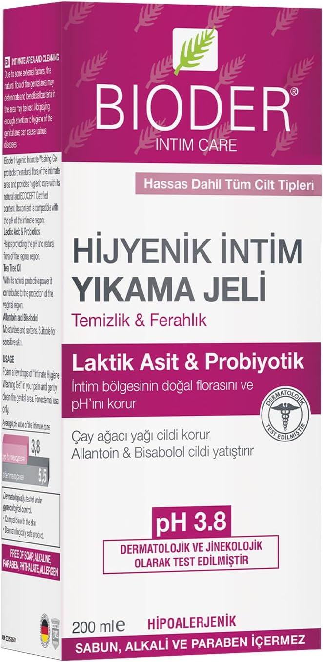 Alternative view of Bioder Hijyenik İntim Yıkama Jeli Hipoalerjenik Tüm Ciltler (1 x 200 mL)