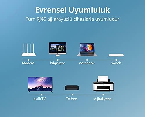 Alternative view of Cat6 Saf Bakır Metal Konnektör Ethernet Kablosu Siyah 3 Metre