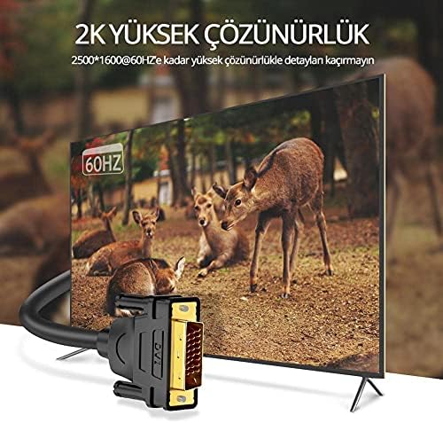 24+1 DVI Çift Taraflı Görüntü Aktarma Kablosu 8 Metre