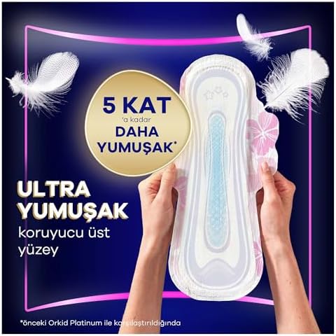 Alternative view of Orkid Platinum Hijyenik Ped Gece Ekstra (Boy 4) 20 Adet Ped