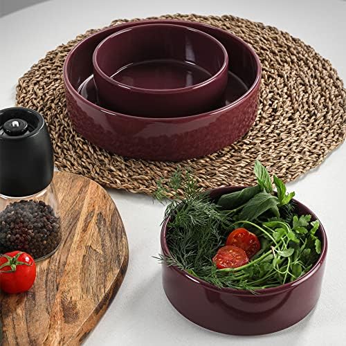Mürdüm Stackable Salata/Çerez Seti 3 Parça