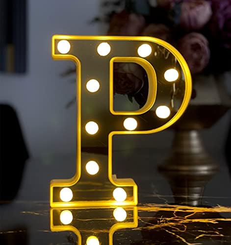 3D Işıklı Led Harf Dekoratif Aydınlatma Büyük Boy P