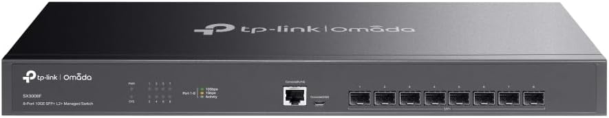TL-SX3008F, JetStream 8-Port 10GE SFP+ L2+ Managed Switch