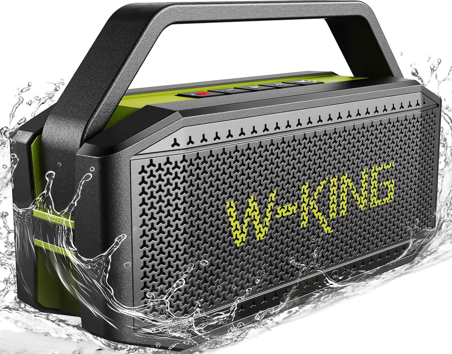 W-KING Subwoofer ile Taşınabilir Loud Bluetooth Hoparlörler, (100W Tepe) 60W Açık Hoparlör Bluetooth Kablosuz Su Geçirmez Hoparlör, Derin Bas/V5.0/40H Oynatma/Güç Bankası/TF Kartı/AUX/EQ, Parti, Ev