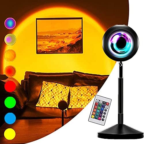 Alternative view of Kumandalı Gün Batımı Projektörü RGB 16 Renk UFO Projeksiyon USB Masa Lambası