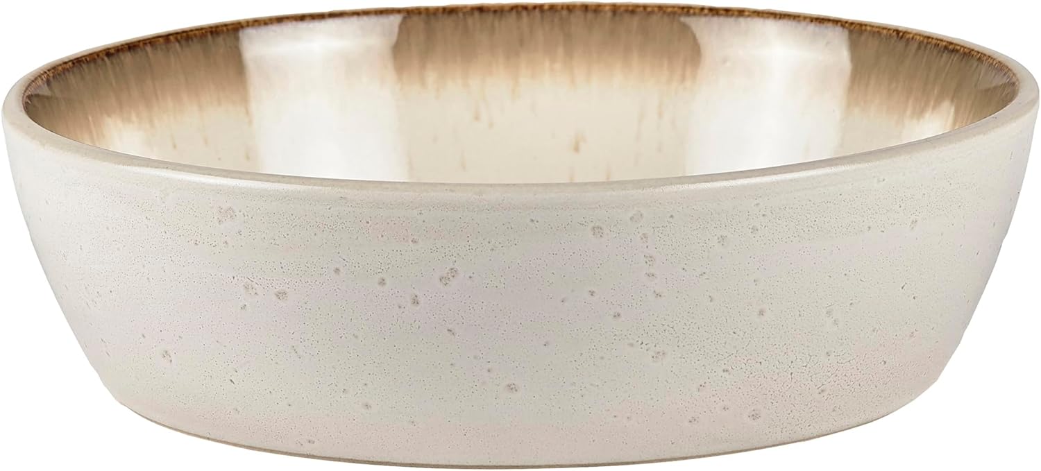 Çorba kasesi, toprak çorba kasesi, 18 cm çapında, krem/krem
