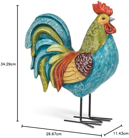 Abbott 27-GALLO-220 Büyük Uzun Renkli Horoz, Çoklu