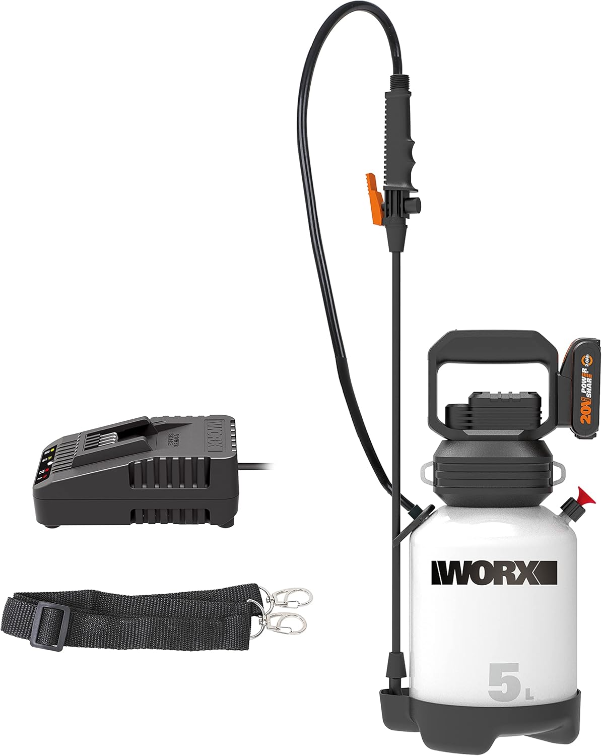 Alternative view of WORX WG829E 20Volt 2.0Ah. Li-ion 5Lt. Omuz Askılı Basınçlı İlaçlama ve Dezenfektan Pompası