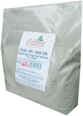 Yeşil Kil Öğütülmüş Doğal Saf Naturel 1000 Gr Paket