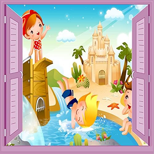 Çocuk Odası Bebek Odası Pencere Poster Duvar Kağıdı Tatil