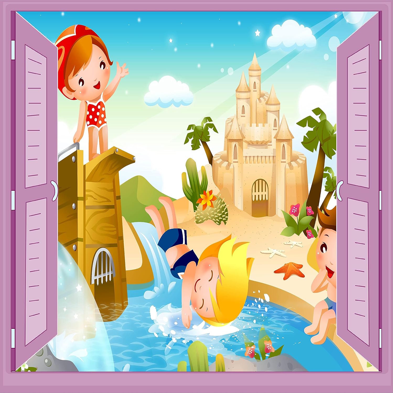 Alternative view of Çocuk Odası Bebek Odası Pencere Poster Duvar Kağıdı Tatil