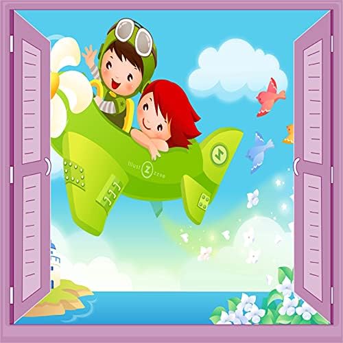 Çocuk Odası Bebek Odası Pencere Poster Duvar Kağıdı Pilot