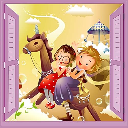 Alternative view of Çocuk Odası Bebek Odası Pencere Poster Duvar Kağıdı At Kız