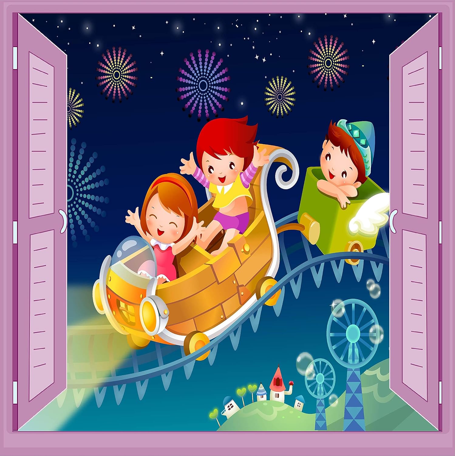 Alternative view of Çocuk Odası Bebek Odası Pencere Poster Duvar Kağıdı Lunapark