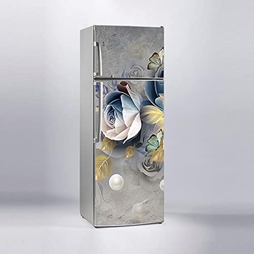 Buzdolabı Kaplama Dolap Kaplama Etiketi 3D Güller