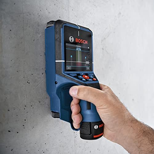 Professional D-tect 200C Duvar Tarama Cihazı(Tarama alanı: 200 mm, Akım geçen ve geçmeyen kablo, metal, plastik boruların bulunması, USB-C kablo, 1x12V 2.0Ah Akü, Şarj Cihazı, Çanta) AMAZON ÖZEL