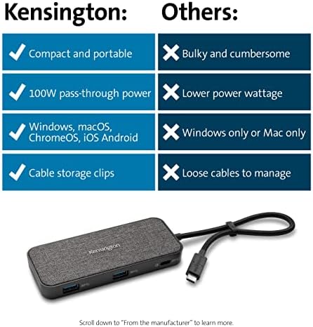 Alternative view of SD1650p USB-C 4K taşınabilir yerleştirme istasyonu, HDMI özellikli mobil dock, /Chrome OS/Windows 7 cihazlarıyla uyumlu, USB C HDMI adaptörü, K34020WW
