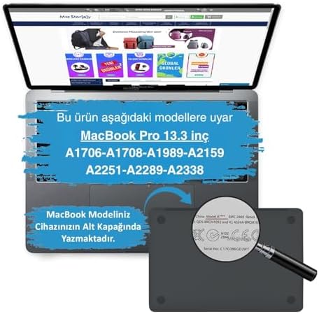 Alternative view of MacBook Pro 13 inç M1–M2 Uyumlu Desenli Sert Kapak Kılıf | Yüksek Çözünürlüklü Baskı | Alt + Üst Kapak | 360° Çizilmeye Dayanıklı Laptop Kılıf Karışık