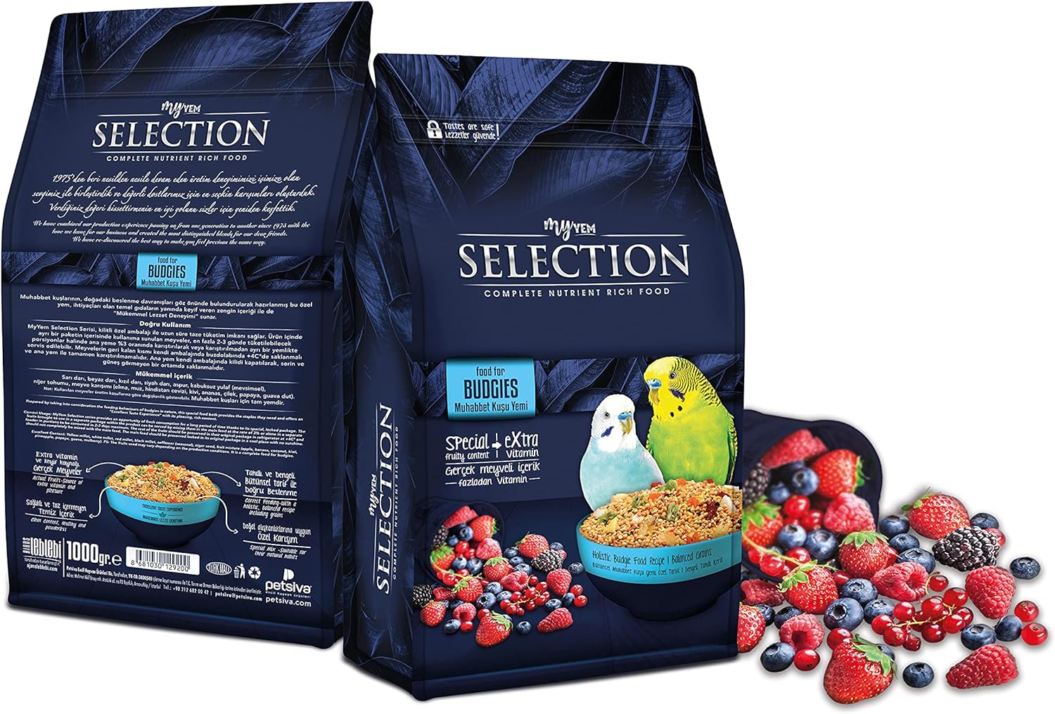 10 çeşit gerçek meyve parçalı muhabbet yemi 1kg