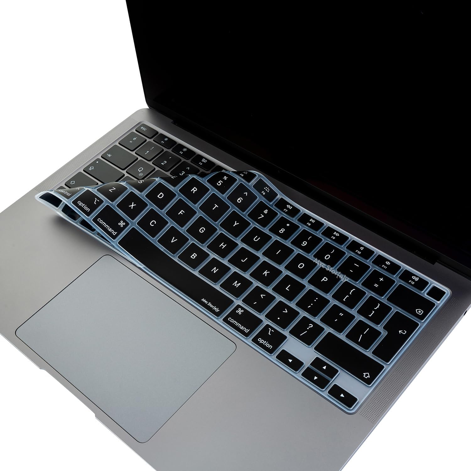 UK İngilizce Klavye Koruyucu Silikon MacBook Air 13 Retina 2020 ile Uyumlu | ISO Ters L Enter | A2179 A2337 M1 Siyah