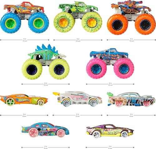 Alternative view of Trucks Karanlıkta Parlayan Araçlar Paketi Trucks Karanlıkta Parlayan Araçlar Paketi 5 adet Trucks aracı ve 5 adet araba içeren çoklu paket HCB57