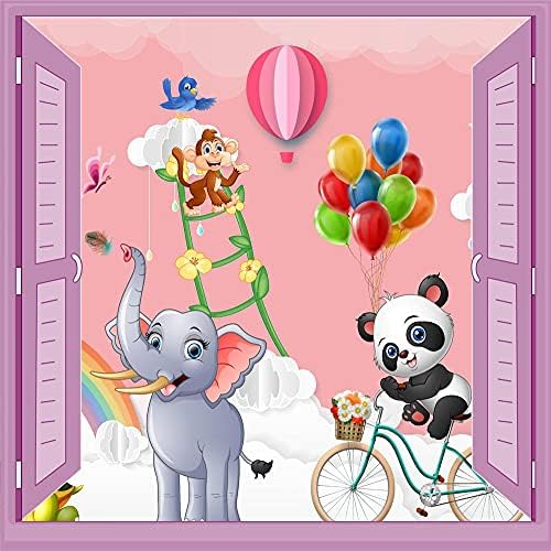 Çocuk Odası Bebek Odası Pencere Poster Duvar Kağıdı Fil