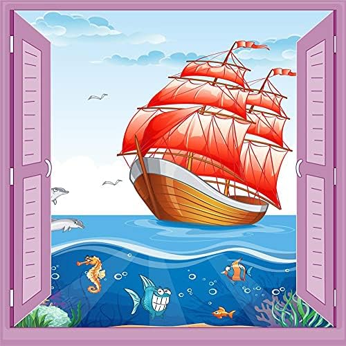 Alternative view of Çocuk Odası Bebek Odası Pencere Poster Duvar Kağıdı Gemi