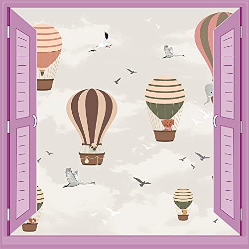 Alternative view of Çocuk Odası Bebek Odası Pencere Poster Duvar Kağıdı Balonlar Kuşlar