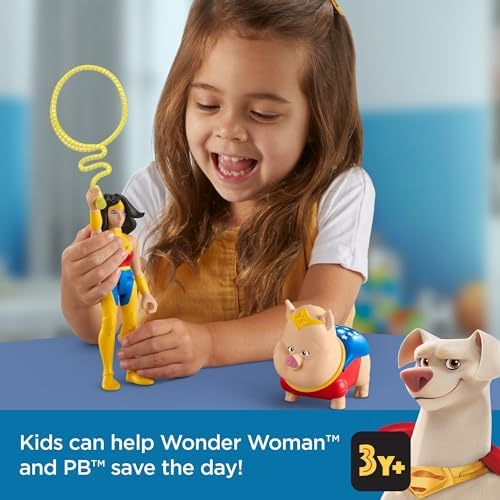 Alternative view of Imaginext DC League of Super Pets Kahramanlar ve Hayvanlar Wonder Woman & Pb