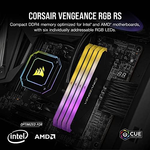 Vengeance RGB RS 16 GB (1 x 16 GB) DDR4 3.200MHz C16 Bellek (Dinamik RGB Aydınlatma, Intel ve AMD 300/400/500 Serisi ile Uyumlu) Siyah