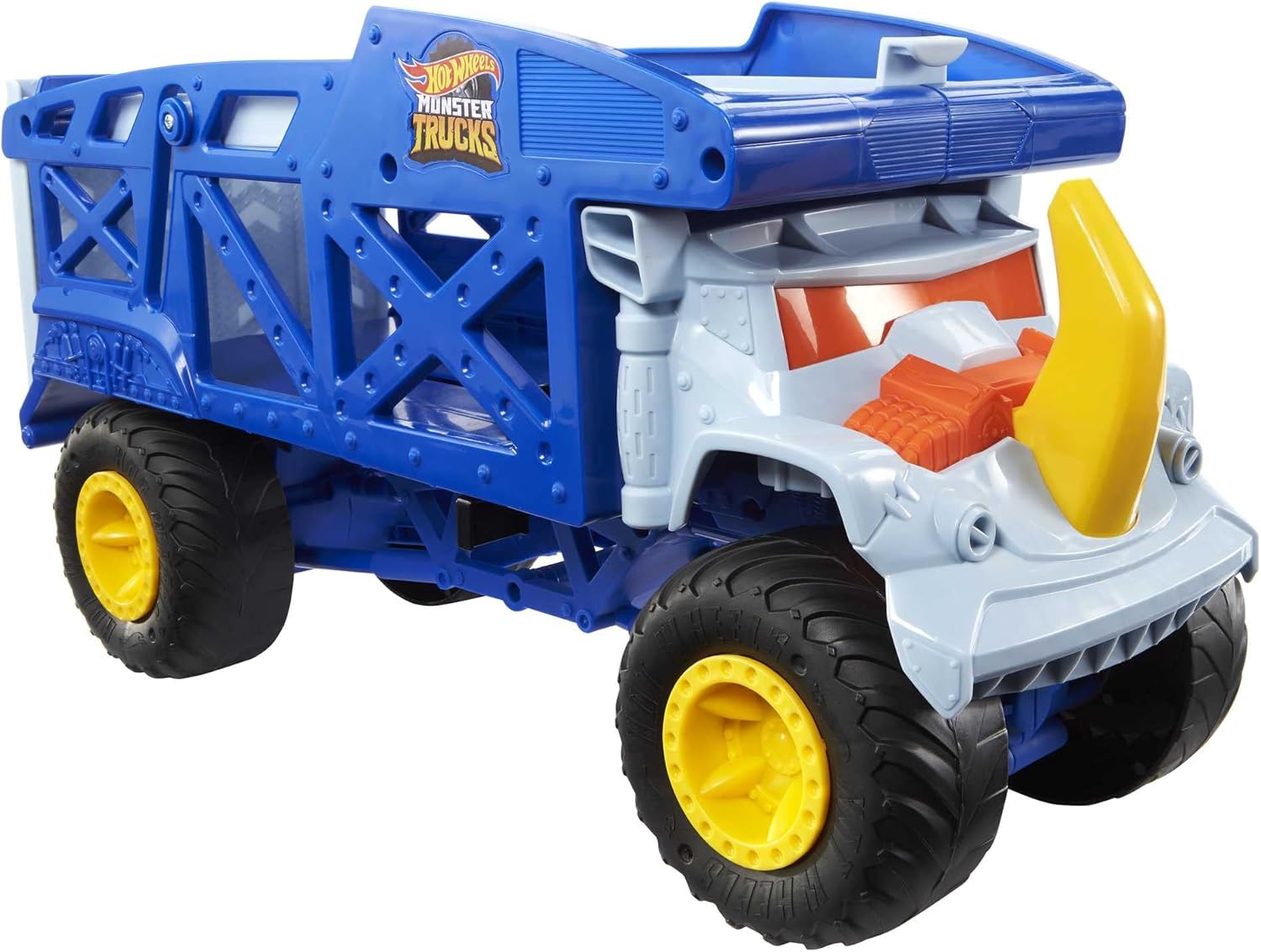 Alternative view of Trucks Rhino Taşıyıcı Kamyon, 12 adet 1:64 ölçekli Trucks veya 32 adet araç taşır, fırlatma için rampası bulunur, 3 yaş ve üzeri HFB13
