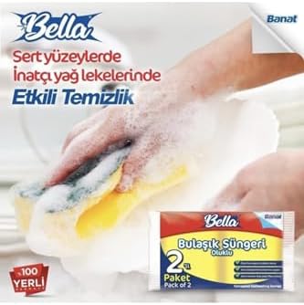 Oluklu Bulaşık Süngeri 2'Li
