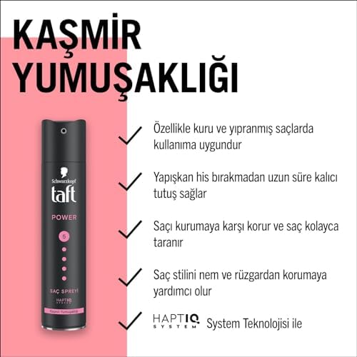 Alternative view of Taft Power Kaşmir (Güçlü) Sprey 250 ml Saç Spreyi