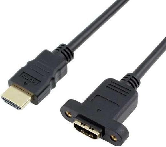 30 Cm Hdmi Uzatma Kablosu Dişi Erkek HDMI Vidalı Tip Panel Hdmi