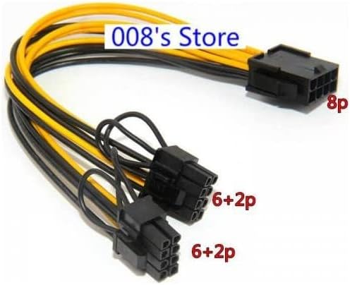 8 Pin Power Splitter Pci-E Molex 8 Pin Çift 8pin 6 + 2 Pin PCI Ex