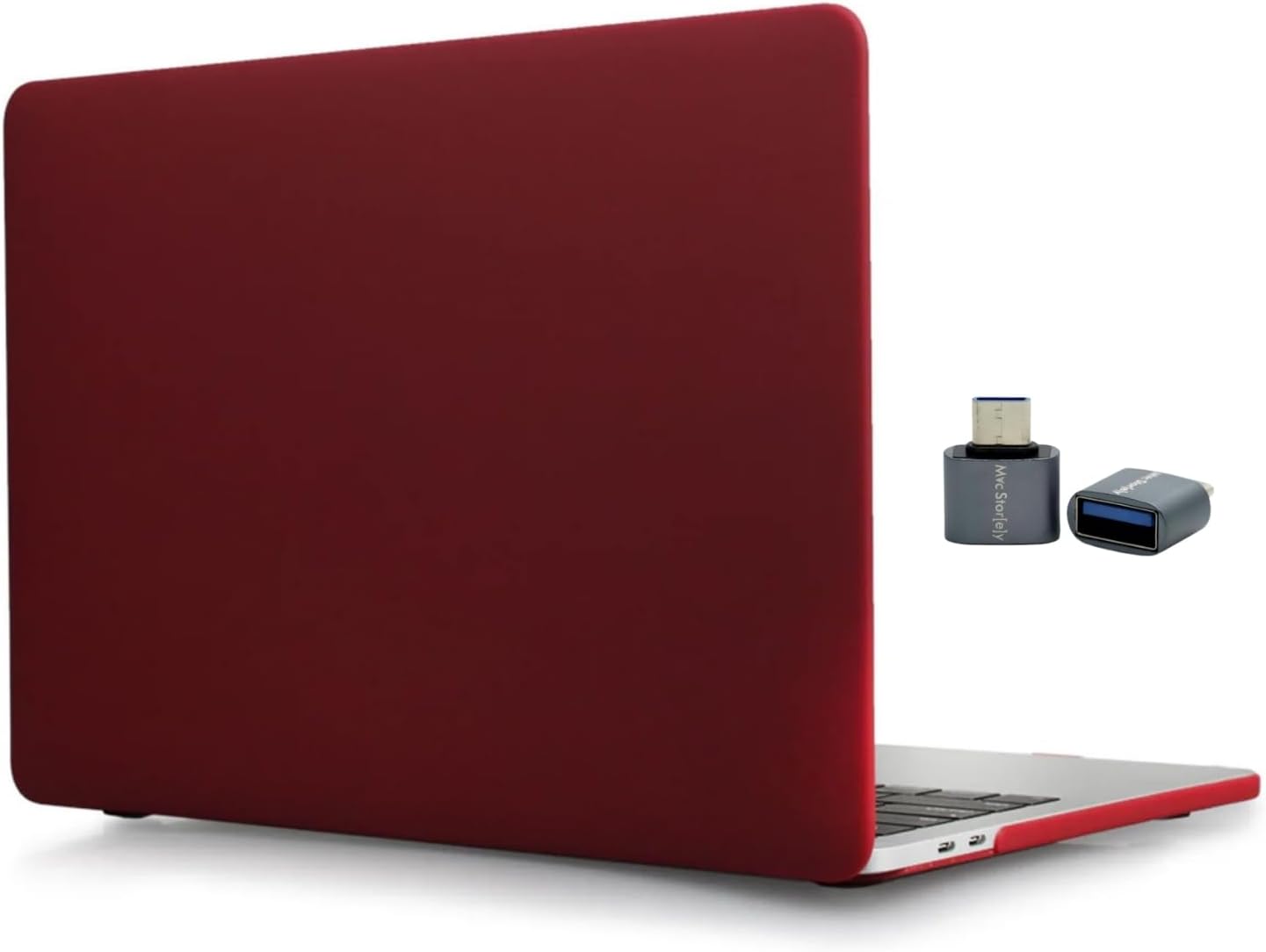 Alternative view of MacBook Pro 13 inç Kılıf Sert Mat Hardcase – A1706 / A1708 / A1989 / A2159 / A2251 / A2289 / A2338 Uyumlu Çizilmeye ve Darbelere Dayanıklı Kapak Bordo