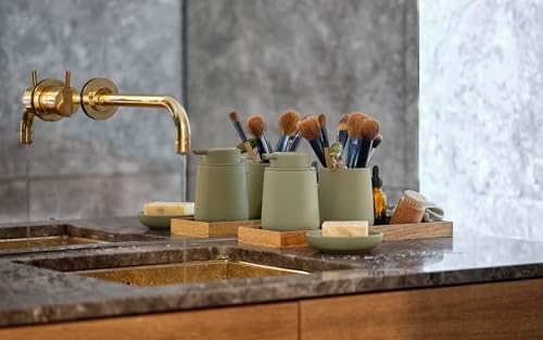 Alternative view of One banyo sabunluğu, yumuşak dokunuşlu kaplamalı seramik, plastik, Matcha yeşili