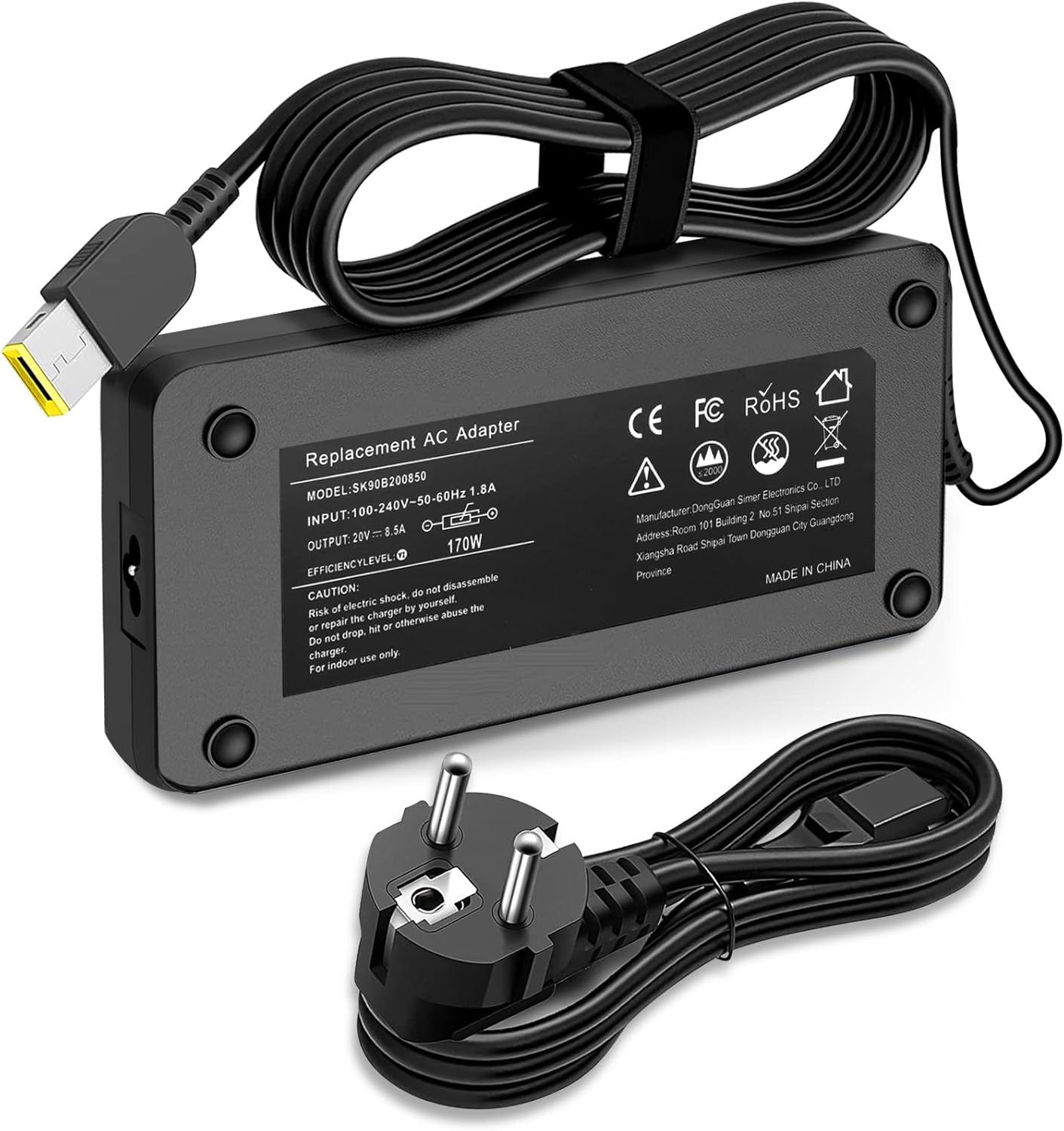 Alternative view of 20 V 8.5A 170 W ADL170nlc3a 4x20e50578 45n0113 36200296 Thinkpad için Laptop Şarj için Yedek P50 P50 P7 0 W54 0 W541 W550s E440