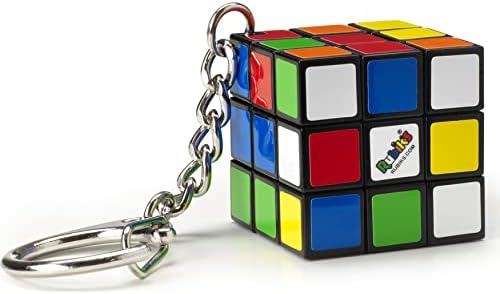 Spin,Rubik's, Orijinal 3x3 Küp, Minyatür, 8+ Yaş Çocuklara Yönelik Çalışan 3x3 Küplü Anahtarlık Aksesuarı, Profesyonel Renk Kombinasyonlu Zeka Oyunu