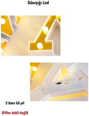 Alternative view of Dekoratif Led Işıklı 3D Büyük Boy Organizasyon Doğum Günü Kutlama (D)