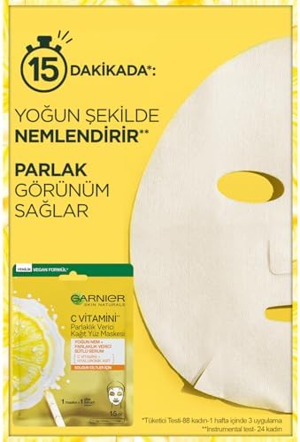 C Vitamini Parlaklık Verici Kağıt Yüz Maskesi