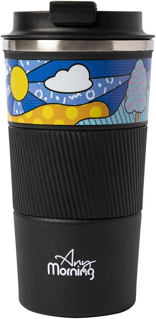 Any Morning 500 ml Paslanmaz Çelik Termos Mug, Siyah BA21549